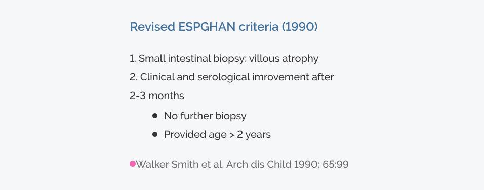 Revised ESPGHAN criteria (1990)