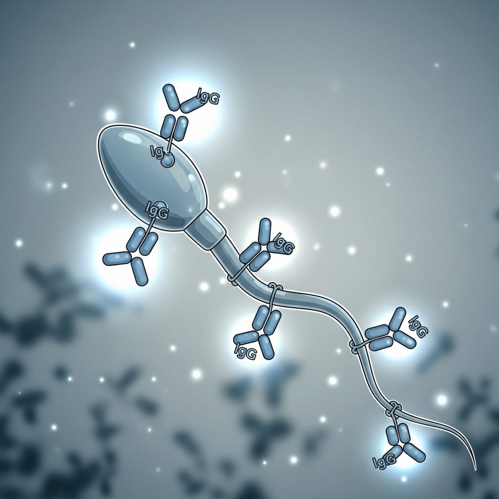 Определение антиспермальных антител методом непрямой иммунофлюоресценции класса IgG
